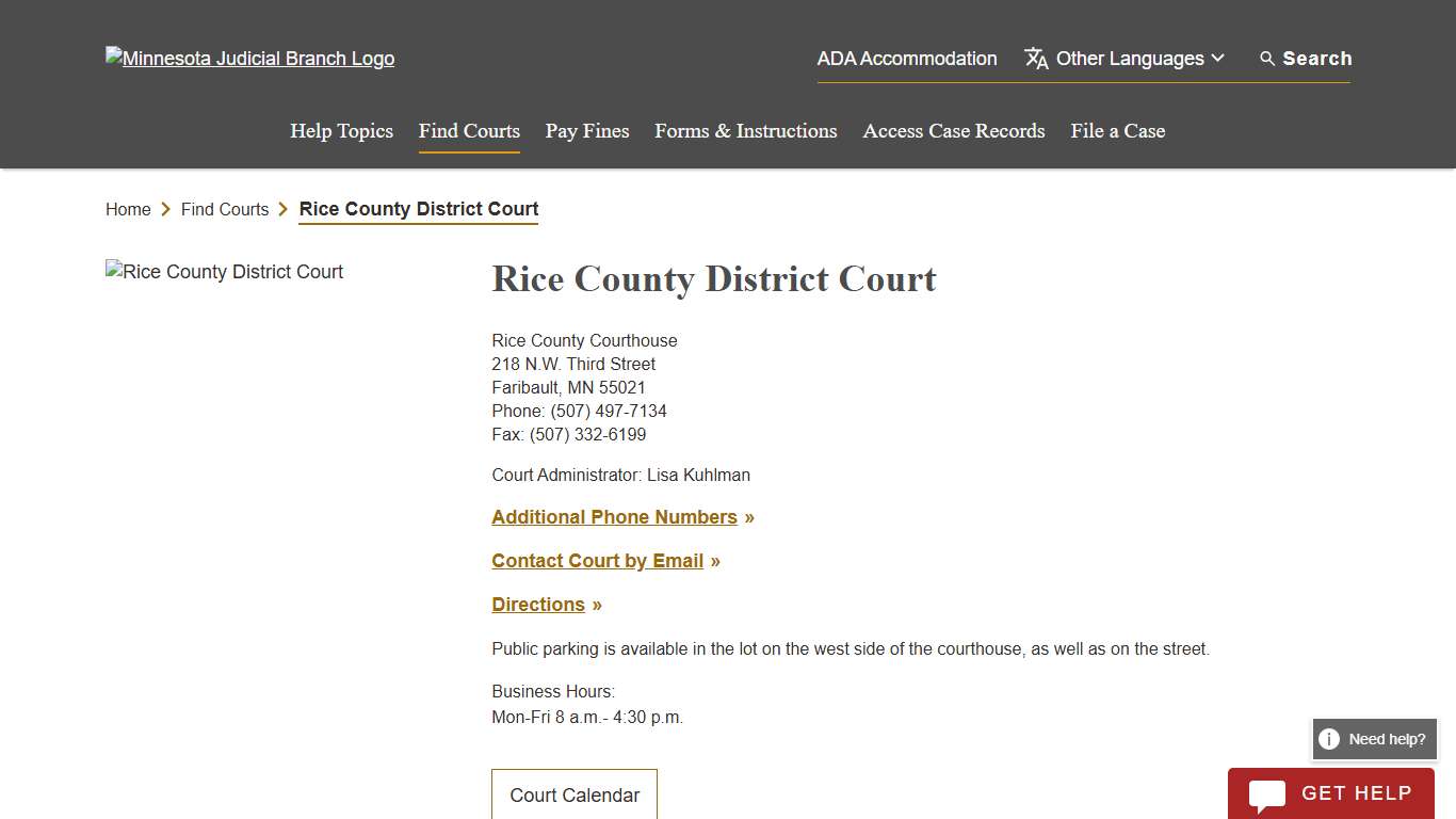 Rice County District Court